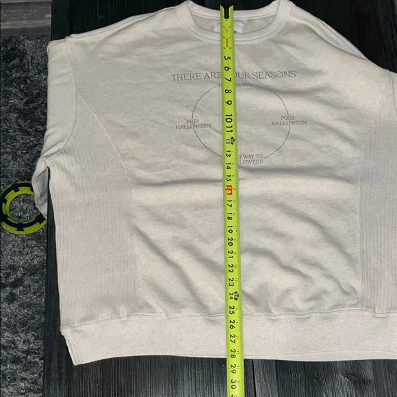 Cream Graphic Sweatshirt for the Halloween lover size large Aerie - Picture 12 of 16